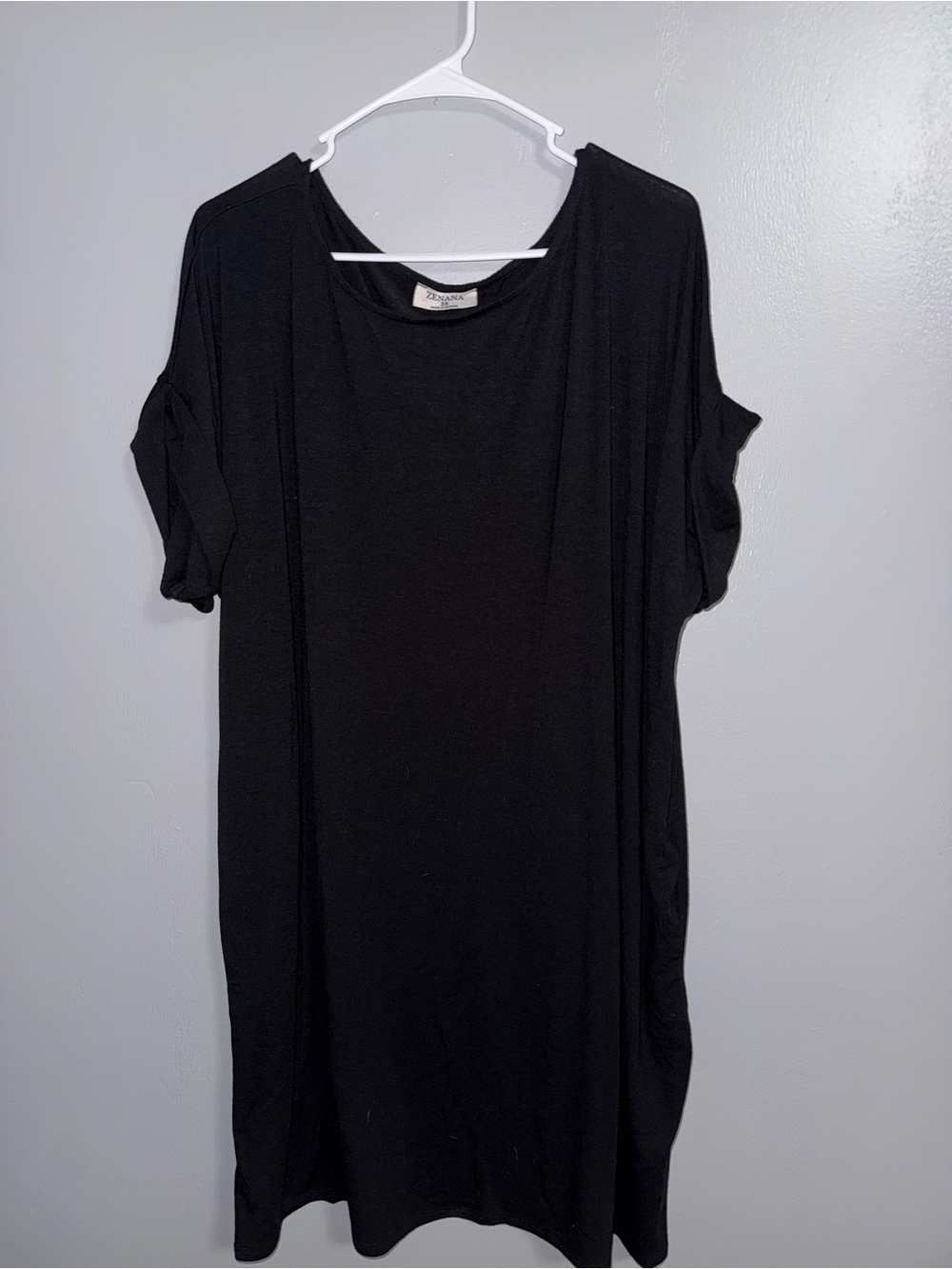 Zenana Outfitters Black Relaxed Tunic Dress